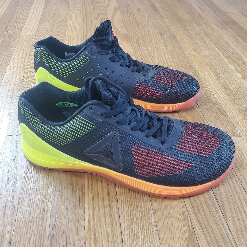Reebok Crossfit Nano 7 Womens Sz‎ 9 Training Sneakers Neon Black